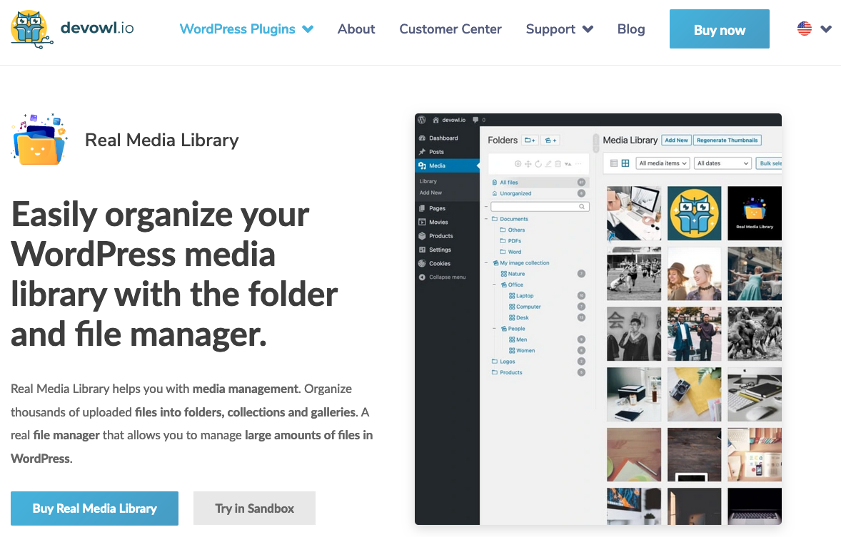 Plug-in per libreria multimediale reale per WordPress