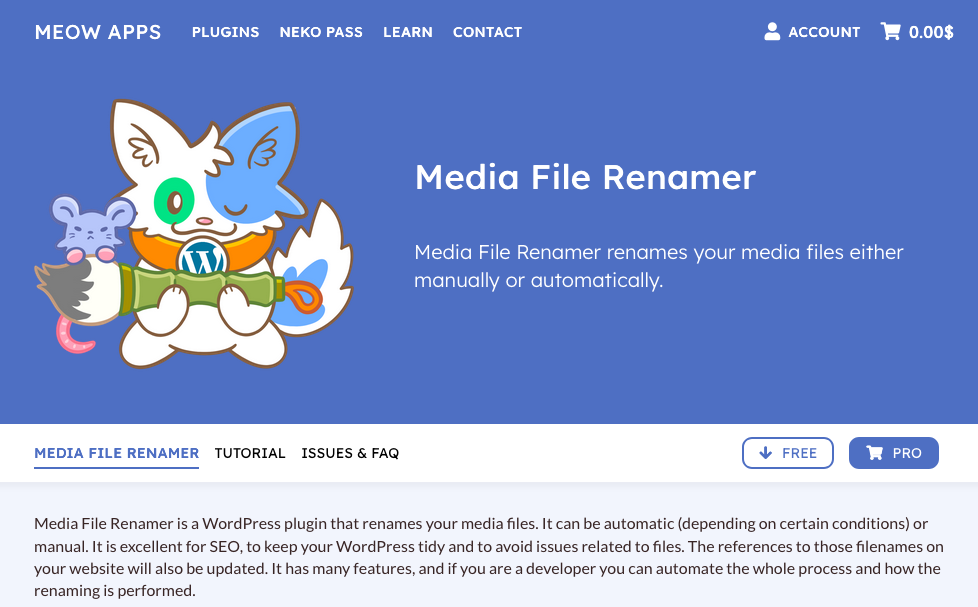 Rinominatore di file multimediali WordPress