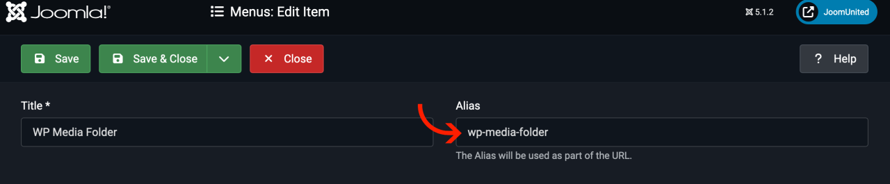 Cara Membuat Alias ​​Item Menu di Joomla