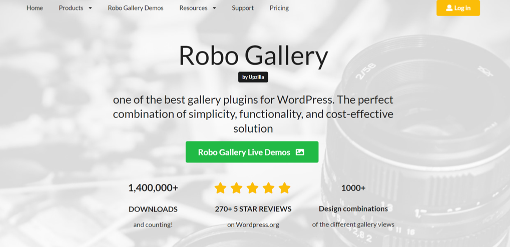 Robo Gallery - 15+ найкращих плагінів фотогалереї WordPress