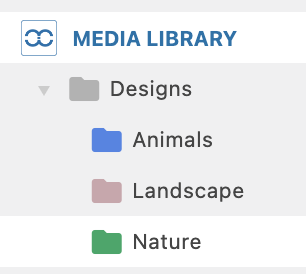 Podgląd drzewa folderów multimediów