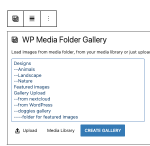 Widget da galeria WP Media Folder