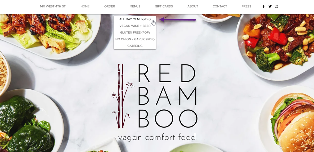 Downloadmenu - Hoe u een restaurantwebsite bouwt in WordPress