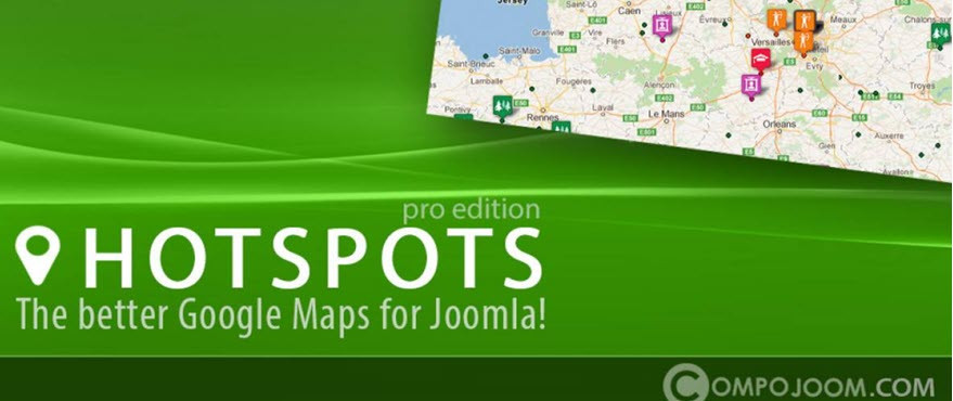 Hotspots Pro - Ekstensi peta Joomla untuk memamerkan lokasi dengan mudah