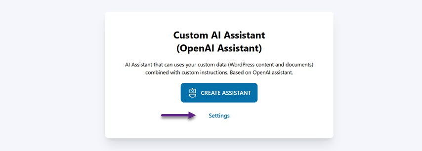 Clique em Configurações-Como adicionar o OpenAi Chatgpt ao WordPress (passo a passo)