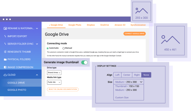 Generate and move media thumbnails to Google Drive