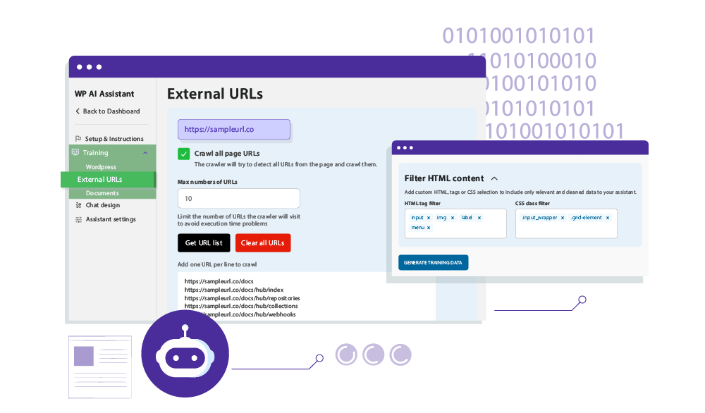 Obtenha dados de URLs externos para o seu chatbot